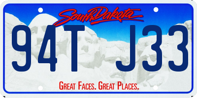 SD license plate 94TJ33