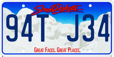 SD license plate 94TJ34