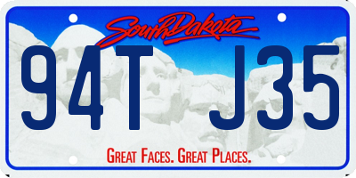 SD license plate 94TJ35