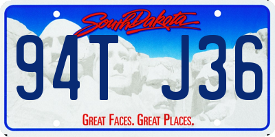 SD license plate 94TJ36