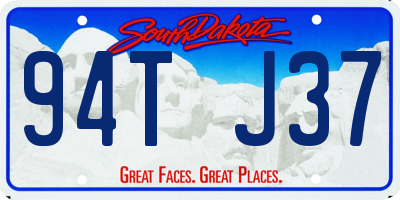 SD license plate 94TJ37