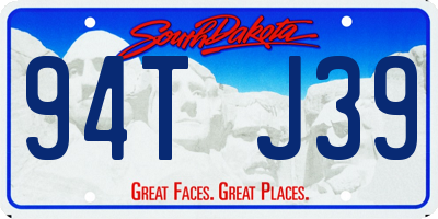 SD license plate 94TJ39