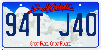 SD license plate 94TJ40