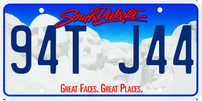 SD license plate 94TJ44