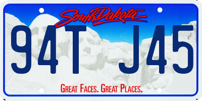 SD license plate 94TJ45