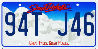 SD license plate 94TJ46