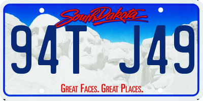 SD license plate 94TJ49