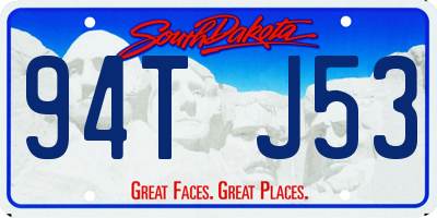 SD license plate 94TJ53