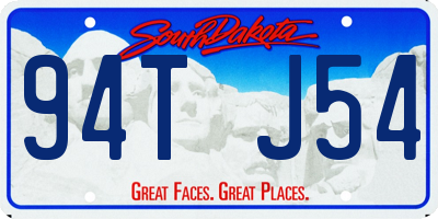 SD license plate 94TJ54