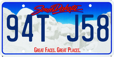 SD license plate 94TJ58