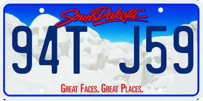 SD license plate 94TJ59