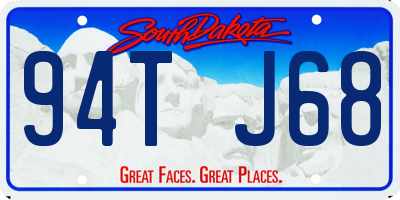 SD license plate 94TJ68