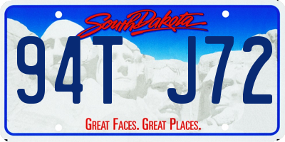 SD license plate 94TJ72