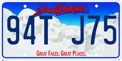 SD license plate 94TJ75