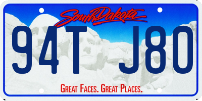 SD license plate 94TJ80