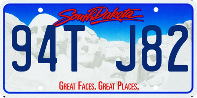 SD license plate 94TJ82