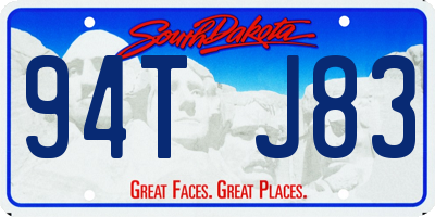 SD license plate 94TJ83