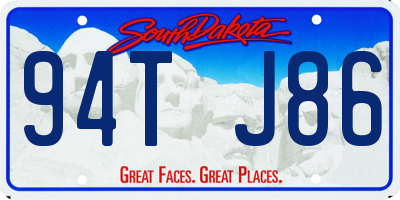 SD license plate 94TJ86