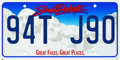 SD license plate 94TJ90