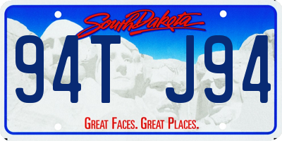 SD license plate 94TJ94