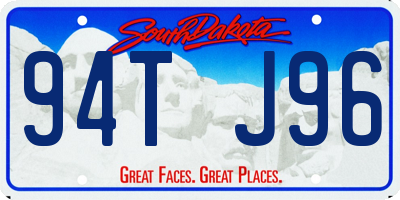 SD license plate 94TJ96