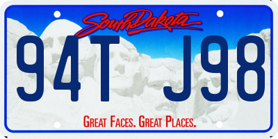 SD license plate 94TJ98
