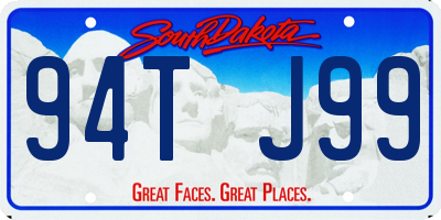 SD license plate 94TJ99