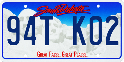 SD license plate 94TK02