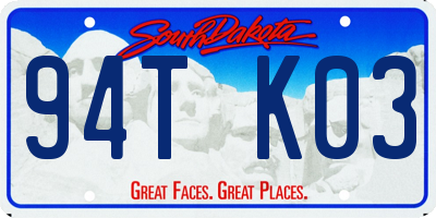 SD license plate 94TK03