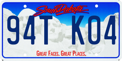 SD license plate 94TK04