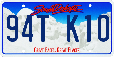 SD license plate 94TK10