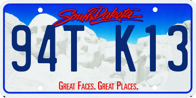 SD license plate 94TK13