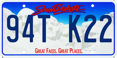 SD license plate 94TK22