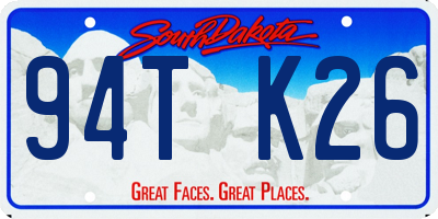 SD license plate 94TK26