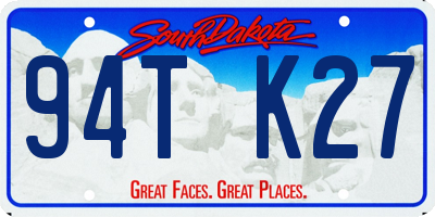 SD license plate 94TK27