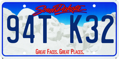 SD license plate 94TK32