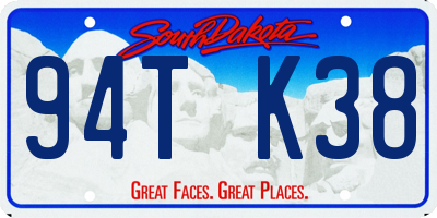 SD license plate 94TK38