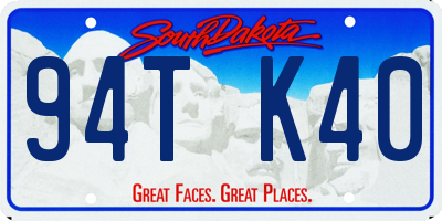 SD license plate 94TK40