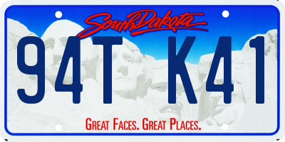 SD license plate 94TK41