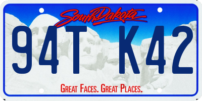 SD license plate 94TK42