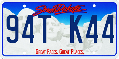 SD license plate 94TK44