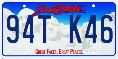 SD license plate 94TK46