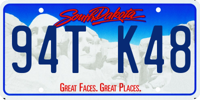 SD license plate 94TK48