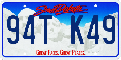 SD license plate 94TK49