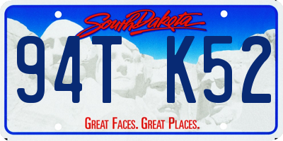 SD license plate 94TK52