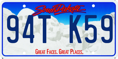 SD license plate 94TK59