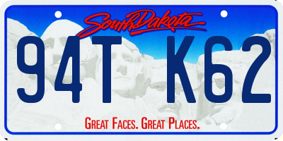 SD license plate 94TK62