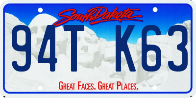 SD license plate 94TK63