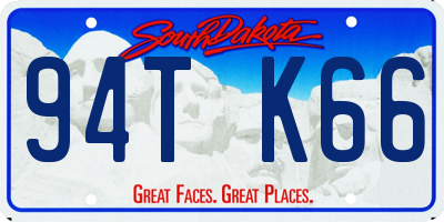 SD license plate 94TK66