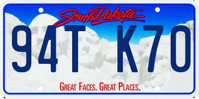SD license plate 94TK70